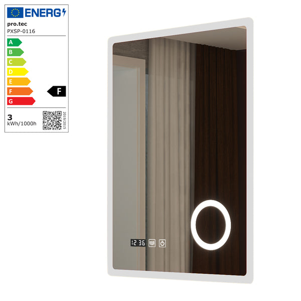 Racale vit LED-badrumsspegel i olika storlekar [pro.tec]