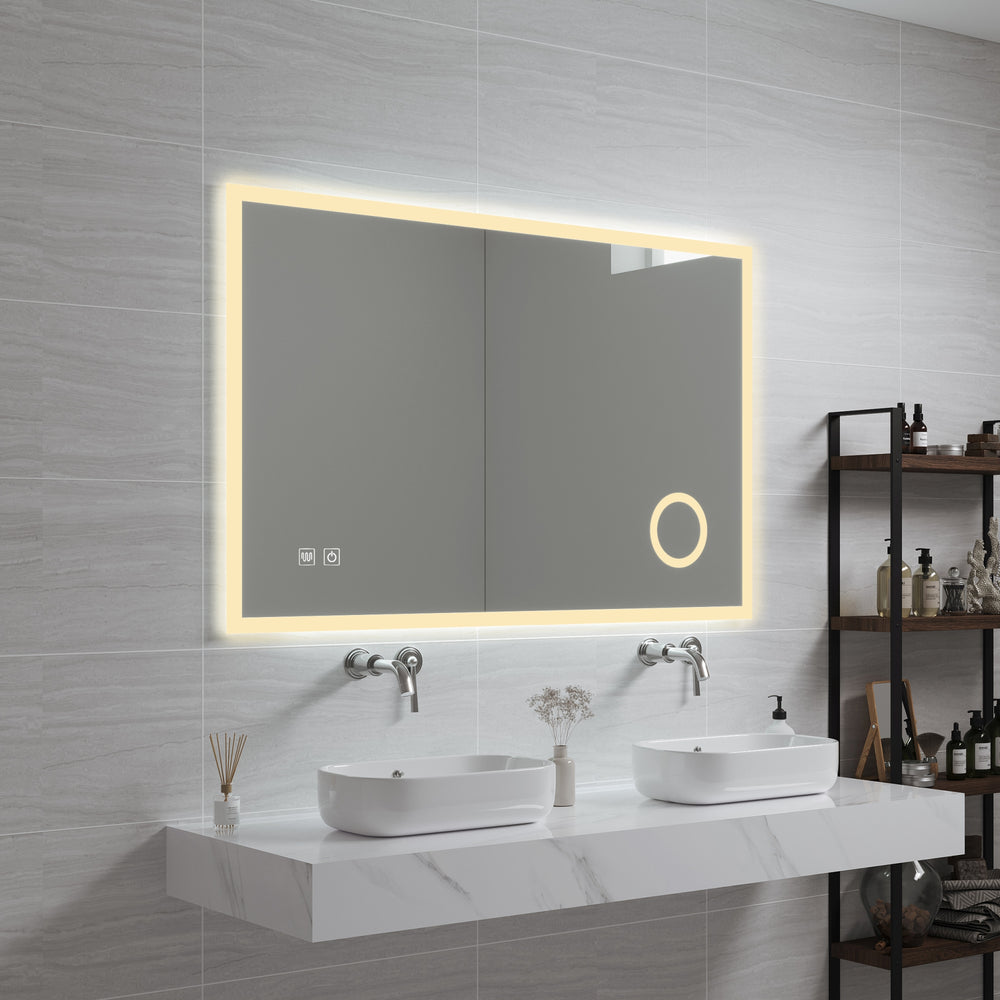 LED - Badrumsspegel Scafa Vit i olika storlekar [pro.tec] - premiumXL