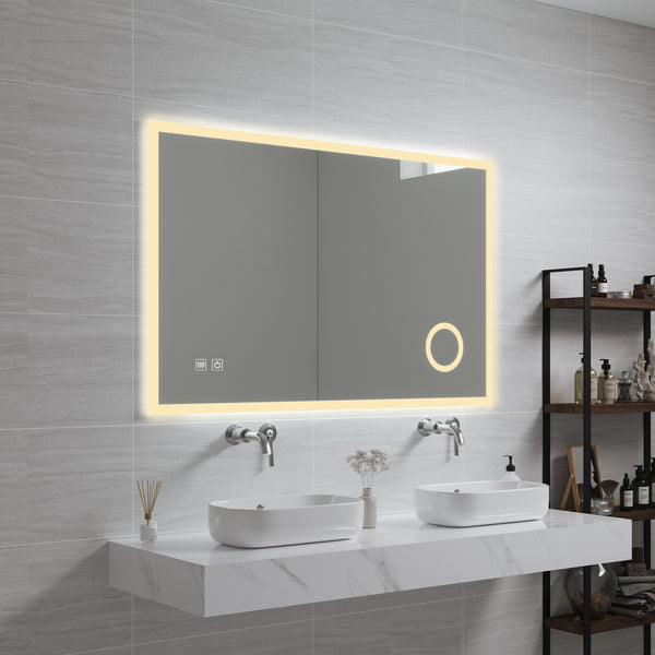LED-badrumsspegel Scafa vit i olika storlekar [pro.tec]