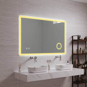 LED-badrumsspegel Scafa vit i olika storlekar [pro.tec]