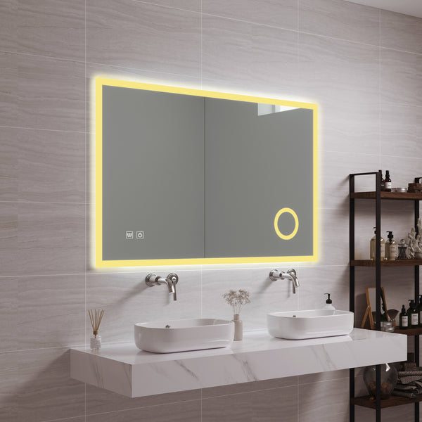 LED-badrumsspegel Scafa vit i olika storlekar [pro.tec]