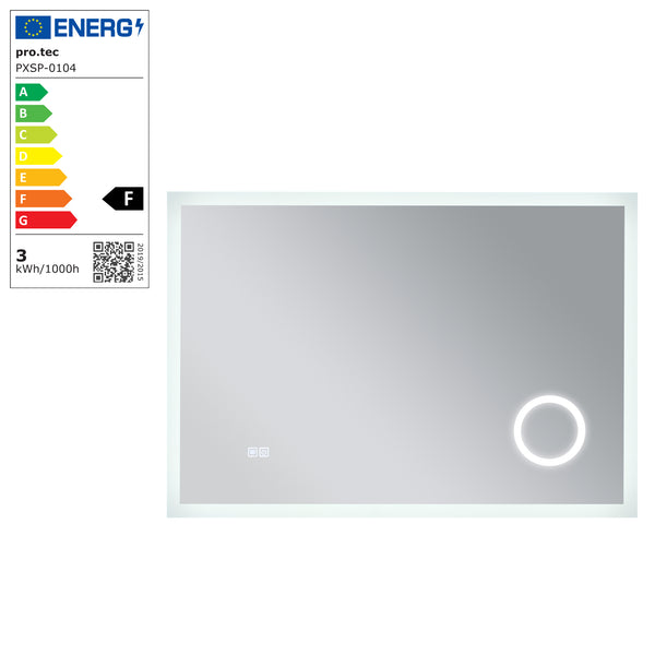 LED-badrumsspegel Scafa vit i olika storlekar [pro.tec]