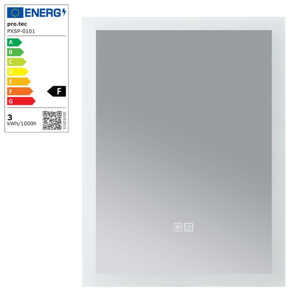 LED-badrumsspegel Scafa vit i olika storlekar [pro.tec]