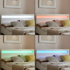 LED Dubbelsäng Paris inkl. madrass Corium välj modell