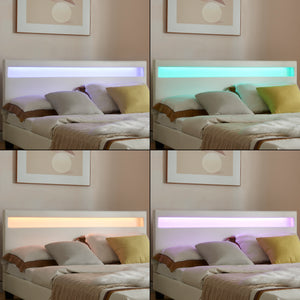 LED Dubbelsäng Paris inkl. madrass Corium välj modell