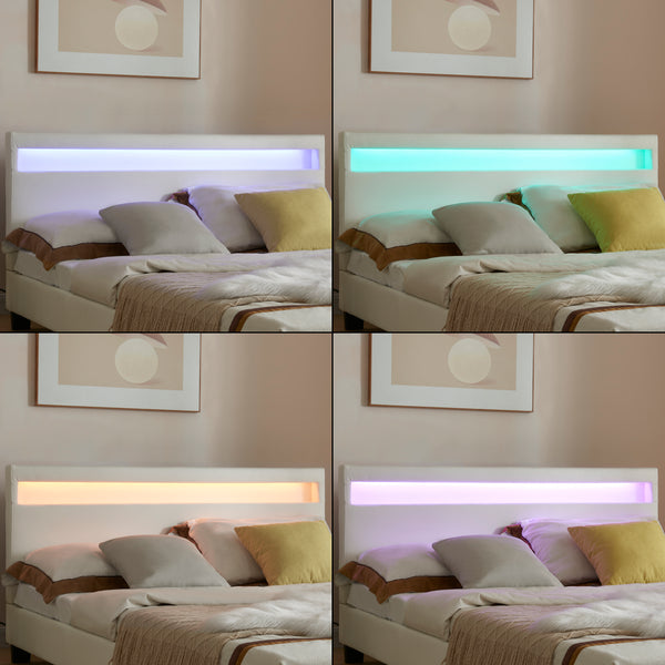 LED Dubbelsäng Paris inkl. madrass Corium välj modell