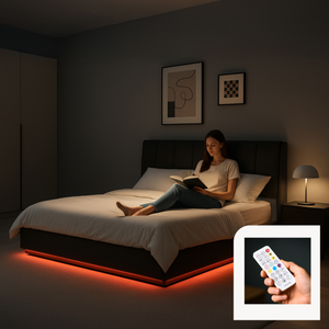 LED stoppad säng Tröstiar [en.casa]
