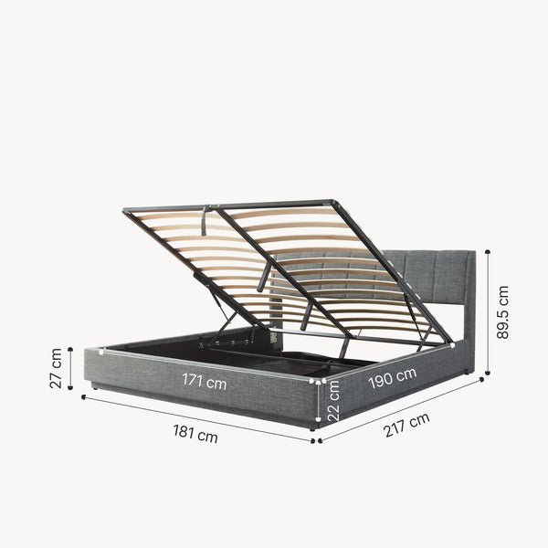 LED stoppad säng Tröstiar [en.casa]