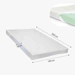 LED-sängram med madrass Tröstiar [en.casa]