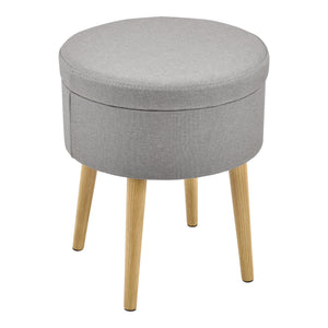 Soffbord Aurere fotpall 42xØ36cm förvaring under bordsskivan grå [en.casa]