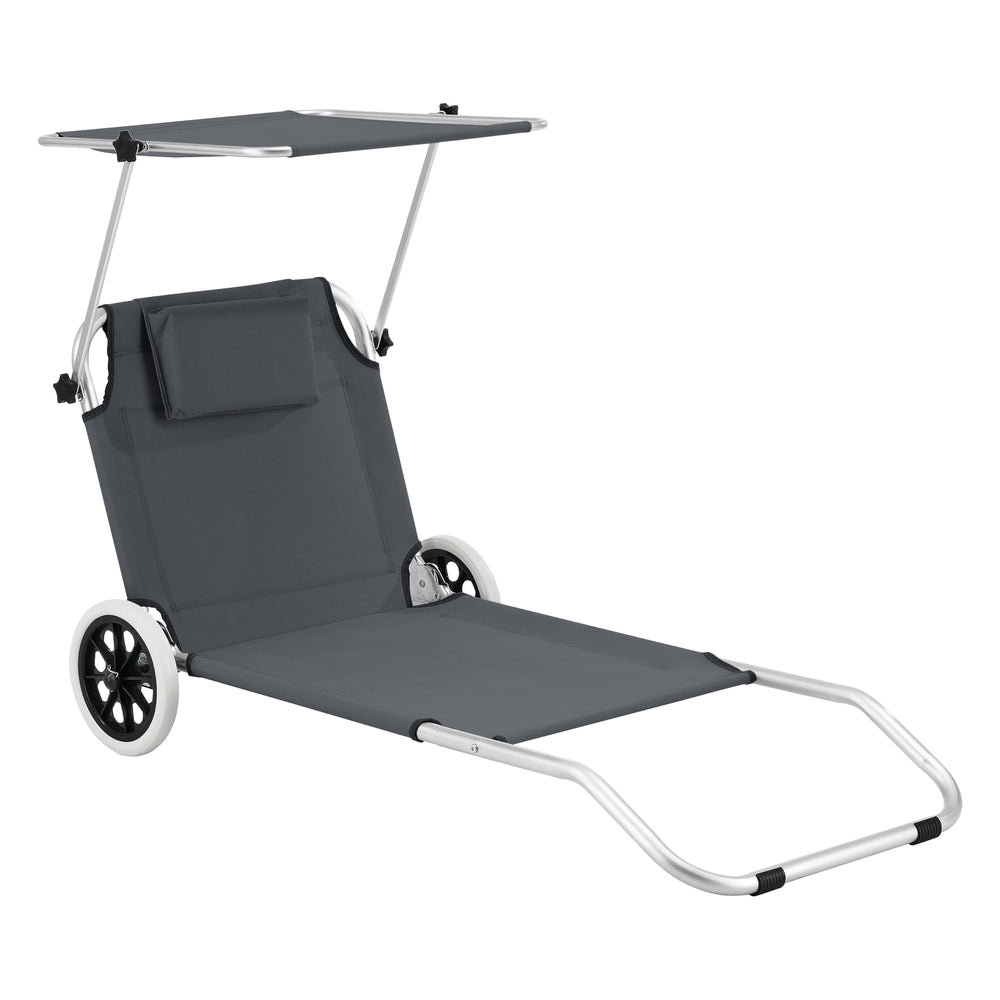 Solstol Lazkano med hjul en.casa - premiumXL