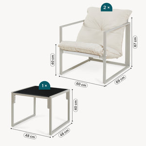 Loungeset Karg 3-del. [casa.pro]