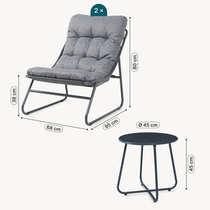 Loungeset Malmö 3-del. [casa.pro]