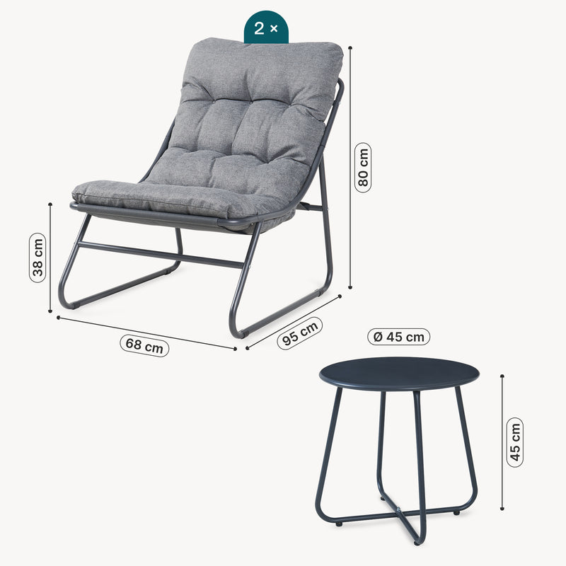 Måttskiss Loungeset Malmö 3-del. [casa.pro]