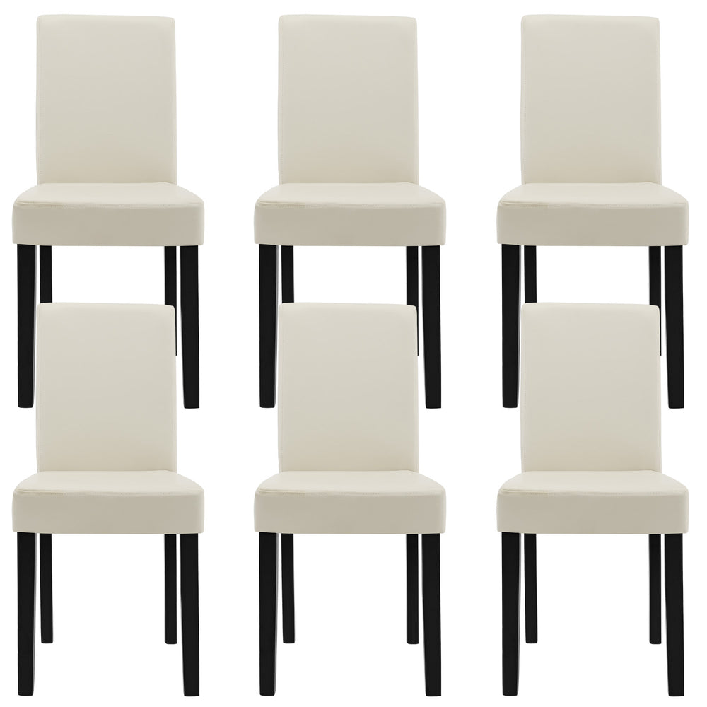 Matstol Hamburg 6-pack konstläder [en.casa] - premiumXL