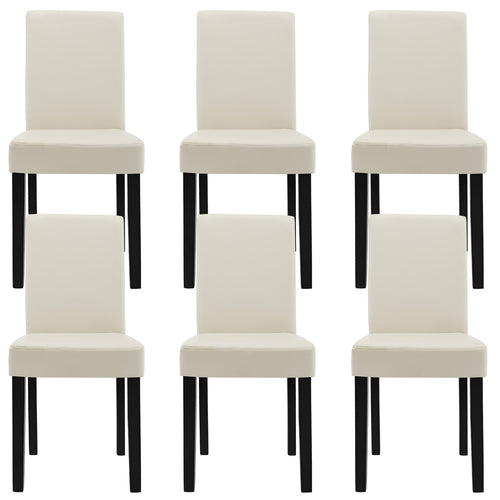 Matstol Hamburg 6-pack konstläder [en.casa] - premiumXL