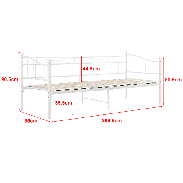 Sängstomme Arjeplog i metall 200x90cm [en.casa] välj modell