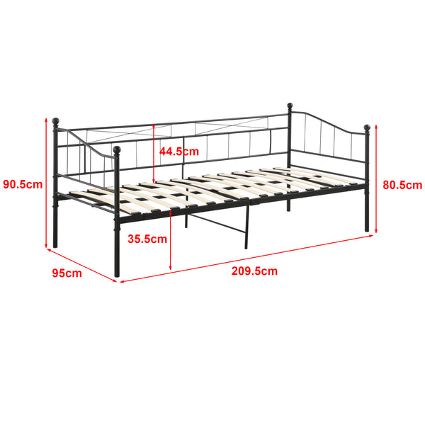 Sängstomme Arjeplog i metall inkl. madrass 200x90cm [en.casa] välj modell