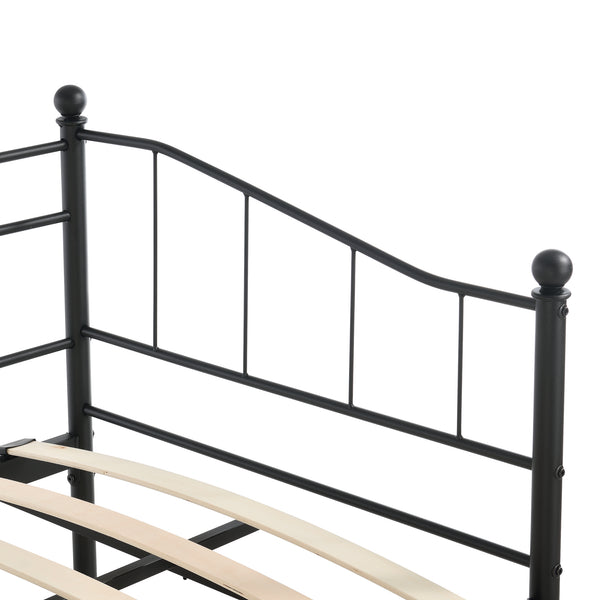 Sängstomme Skutskär med utdragbar undersäng metall 200x90 cm [en.casa] välj modell