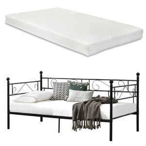 Säng Kelebia i metall inkl. madrass 200x90cm [en.casa] välj modell