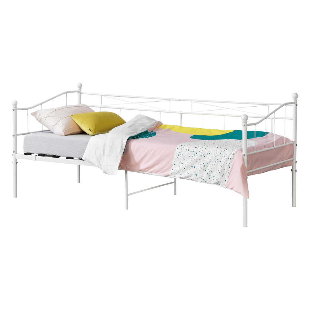 Metallsäng Arjeplog 90x200 cm upp till 150 kg olika färger en.casa - premiumXL