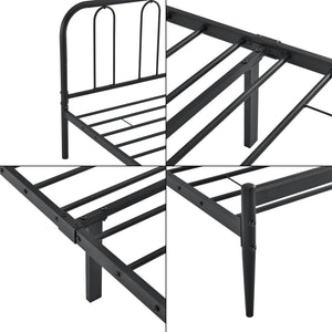 Sängstomme Hanko i metall stål svart matt [en.casa] välj modell