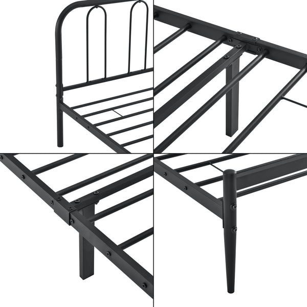 Sängstomme Hanko i metall stål svart matt [en.casa] välj modell