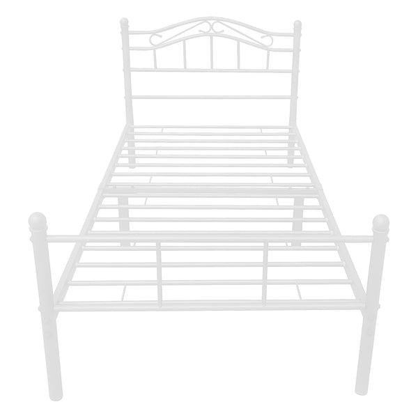 Sängstomme Trondheim i metall med/utan madrass 90x200cm [en.casa] välj modell