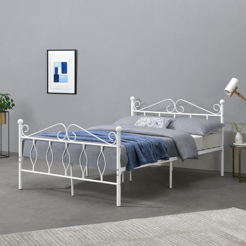 Säng Apolda metall vit [en.casa] välj modell