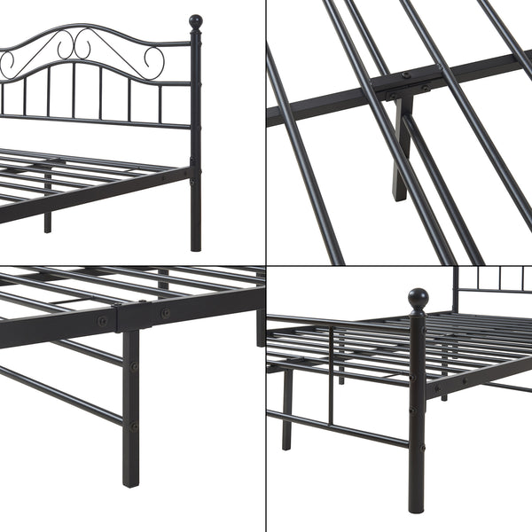 Säng Harstad i metall med/utan madrass 120x200cm [en.casa] välj modell