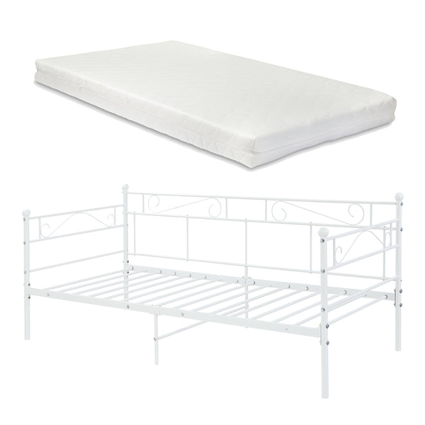 Säng Kelebia i metall inkl. madrass 200x90cm [en.casa] välj modell