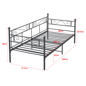 Enkelsäng Kerava 200x90cm metall [en.casa] välj modell