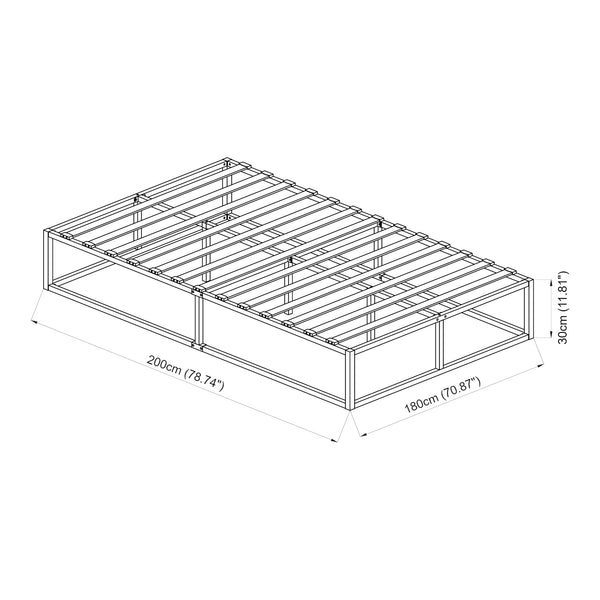Sängstomme Bergkamen metall svart [en.casa] välj modell