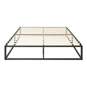 Säng Bergkamen inkl. madrass metall stål svart [en.casa] välj modell