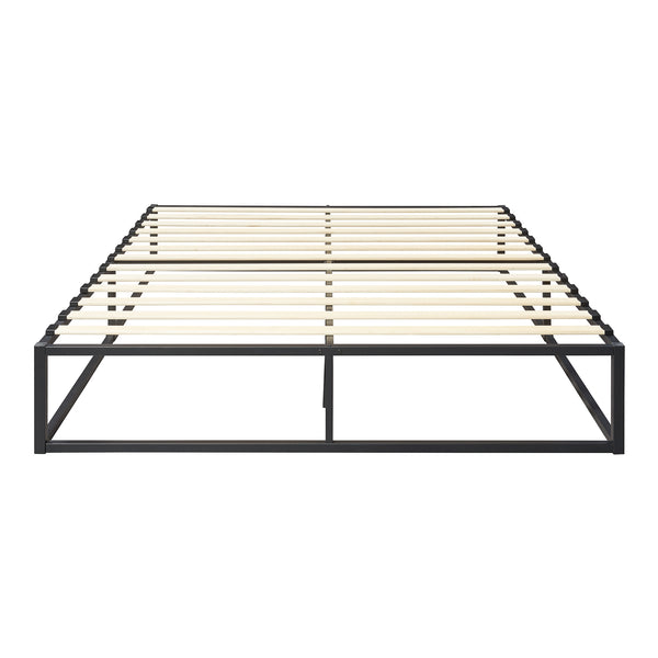 Säng Bergkamen inkl. madrass metall stål svart [en.casa] välj modell