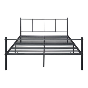 Säng i metall Hercules inkl. madrass svart reptålig [en.casa]
