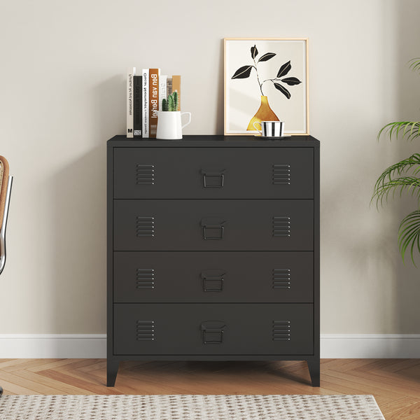 Metallbyrå Hämeenlinna med 4 lådor 92x80x40 cm [en.casa] välj modell
