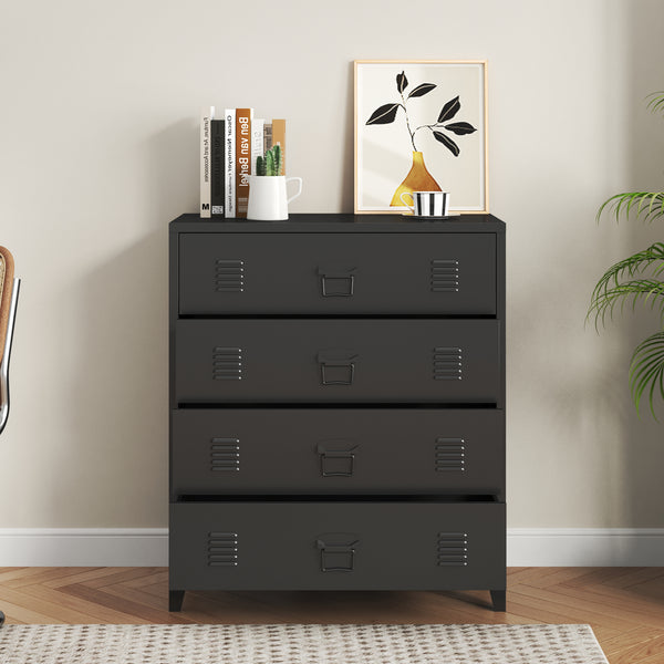 Metallbyrå Hämeenlinna med 4 lådor 92x80x40 cm [en.casa] välj modell