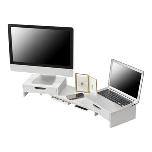 Monitorställ Marttila med 2 lådor 60x22x11cm i olika färger [en.casa]