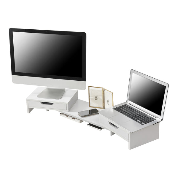 Monitorställ Marttila med 2 lådor 60x22x11cm i olika färger [en.casa]