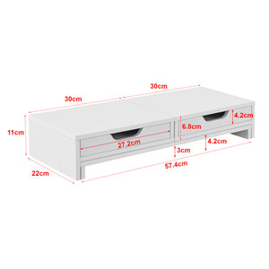 Monitorställ Marttila med 2 lådor 60x22x11cm i olika färger [en.casa]