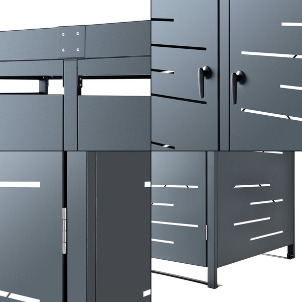 Sopkärlsskjul Salching antracit [en.casa] välj modell