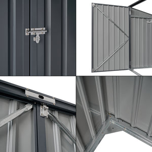 Sopkärlsskjul Grebin avfallsskjul soptunneskydd mörkgrå [en.casa] välj modell