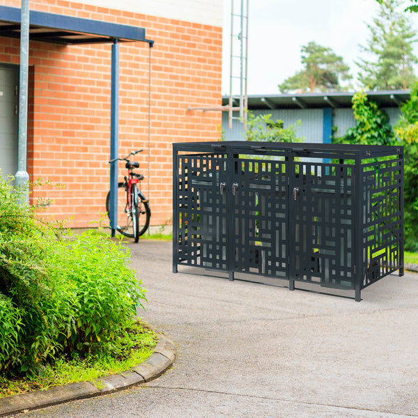 Soptunnelförvaring Bernalda Stål Antracit [casa.pro]