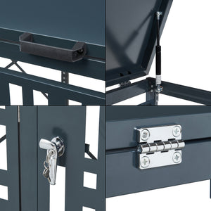 Soptunnelförvaring Bernalda Stål Antracit [casa.pro]