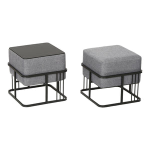 Multifunktionell stapelbar sittpall Tas [en.casa]