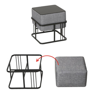 Multifunktionell stapelbar sittpall Tas [en.casa]