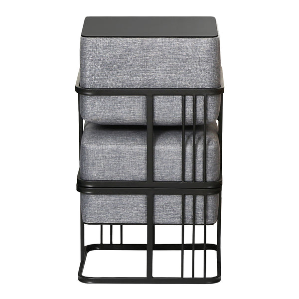 Multifunktionell stapelbar sittpall Tas [en.casa]