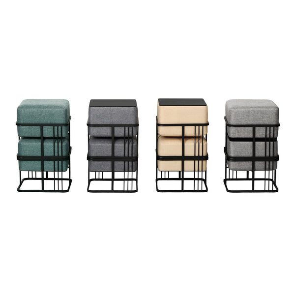 Multifunktionell stapelbar sittpall Tas [en.casa]