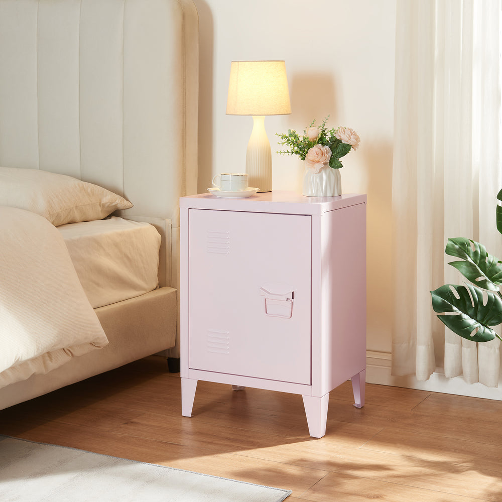 Sängbord Inari 57x40x30 cm stål höger [en.casa]